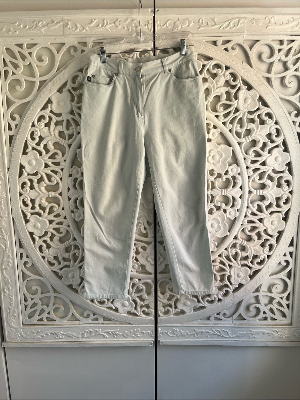 Lauren Ralph Lauren Petite Cropped Jeans 8P Light Mint Green High Rise